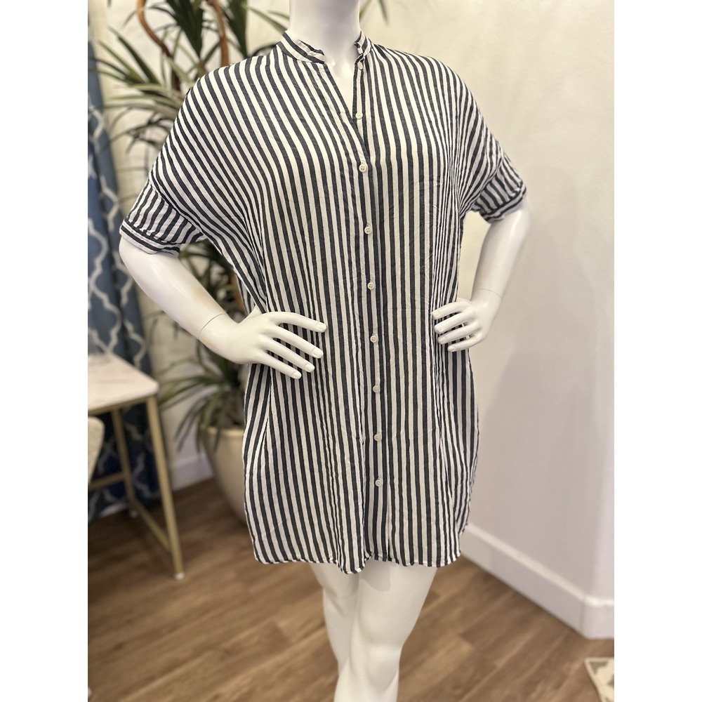 Stockholm Atelier x &Other Stories Shirt Dress Button Down Women Size S/M Stripe